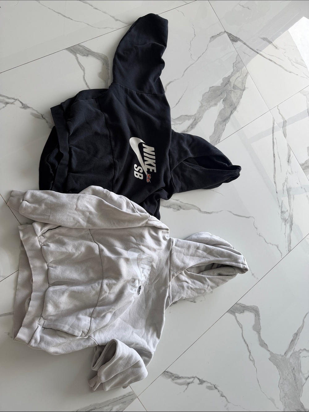 Nike Black and Light Gray Hoodie Set